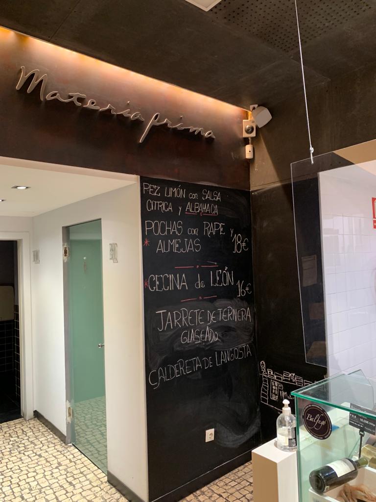 Restaurante Materia Prima - Pizarra